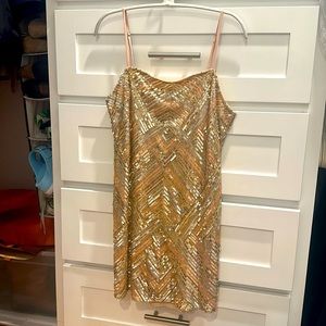 Gold sequin mini dress - Show Me Your Mumu- size S